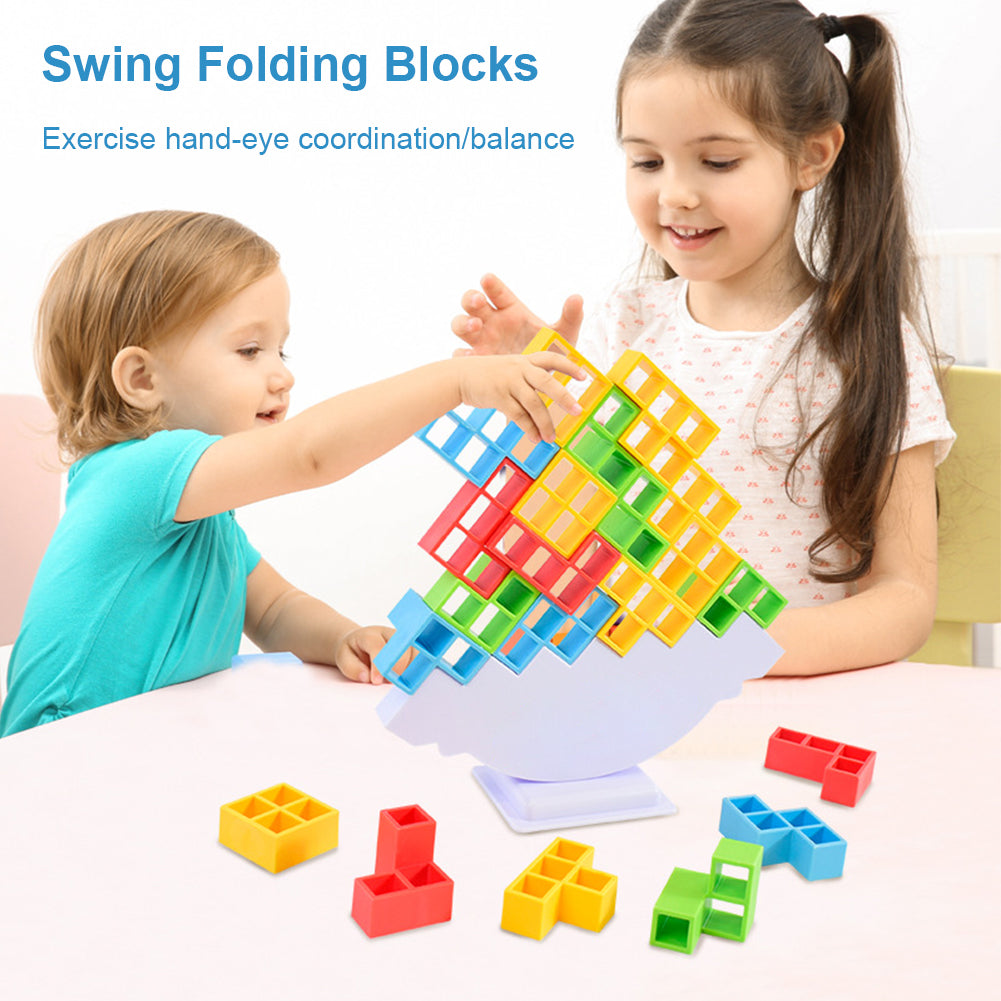 Tetra Tower Games Balance Stacking Team Building Blocks Board Game - Toynix