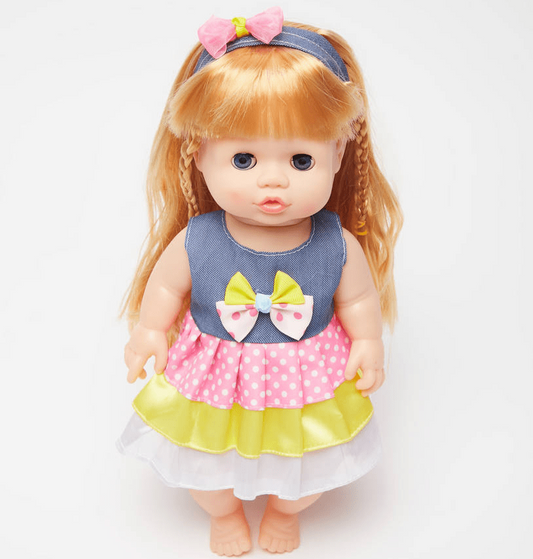 Baby Doll Happy Every Day with Feeding Bottle & Music - Toynix