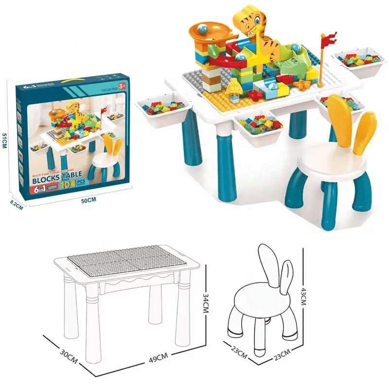 DIY Animal World Table Building Blocks For Kids - Toynix