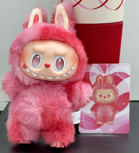Labubu Big Into Energy Monster Plush Keychain - 1 PC (Red)