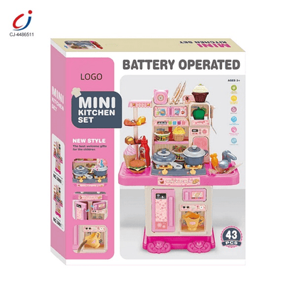 Pretend Play Kitchen Set for Kids – Realistic Cooking Toy with Lights, Sounds & Food Accessories | Educational Preschool Kitchen Toy - Toynix