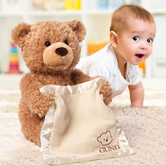 Peek-A-Boo Teddy Bear Toy With Motion & Sound For Kids