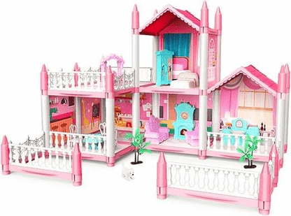 DIY Dreamy Pink Doll house Playset - Toynix