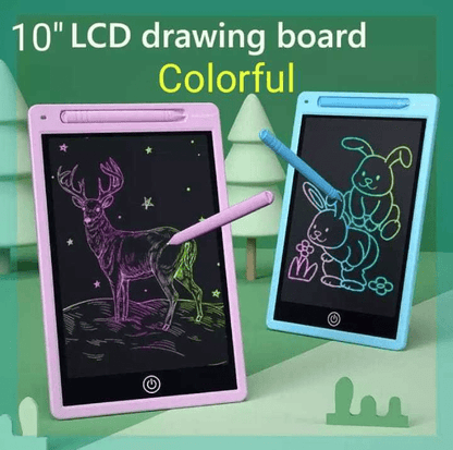 10" LCD Writing Tablet Multicolor Screen Writing Erasable Writing Board - Toynix