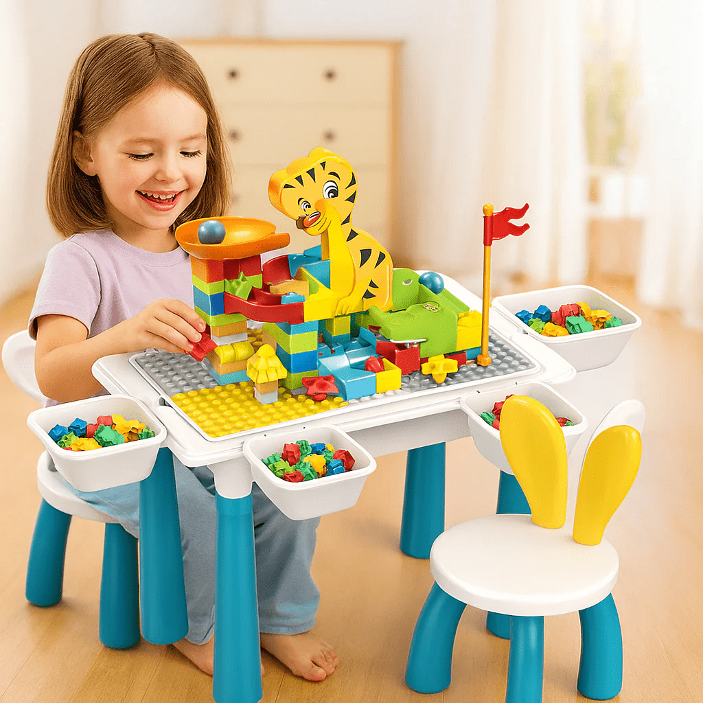 DIY Animal World Table Building Blocks For Kids - Toynix