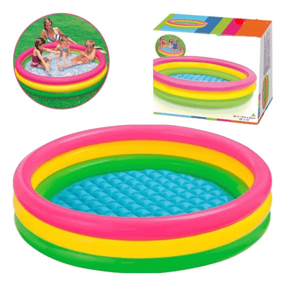 Sunset Glow Rainbow Inflatable Swimming Pool 45" x 10" (57412) - Toynix