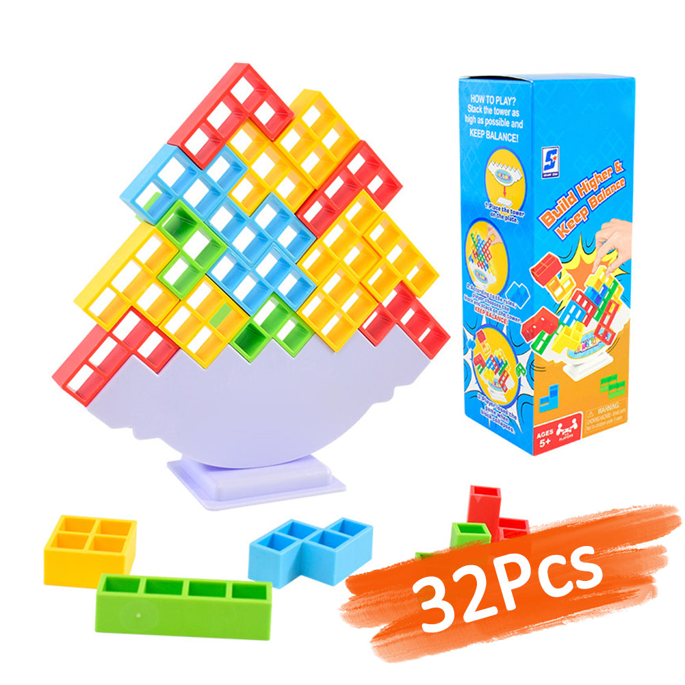 Tetra Tower Games Balance Stacking Team Building Blocks Board Game - Toynix