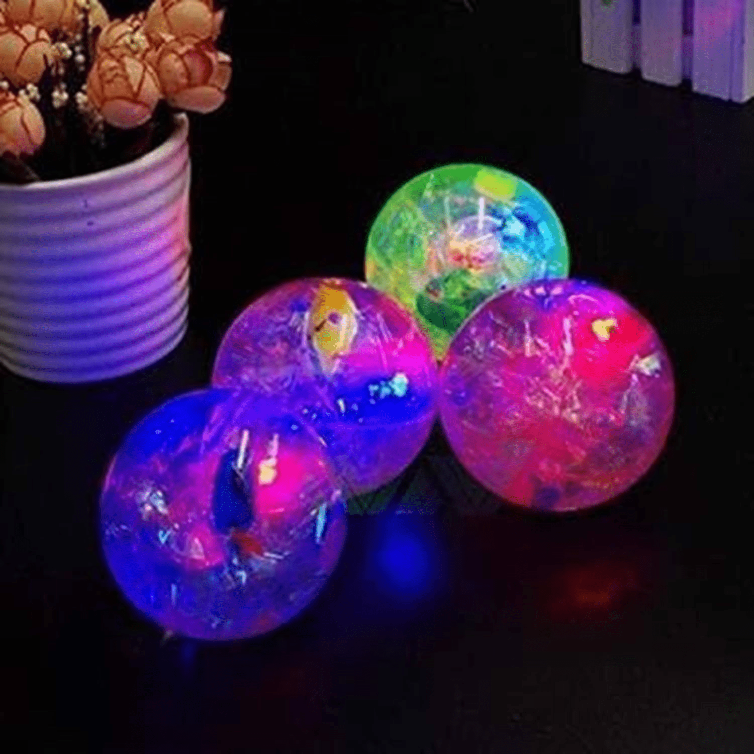 LED Flashing Colorful Rubber Ball For Kids - Toynix