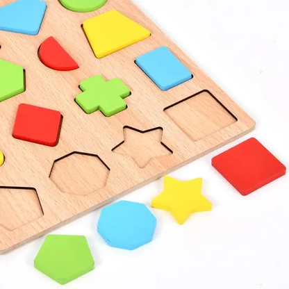 Montessori Early Educational wooden Colorful 3D toys Baby Toynix