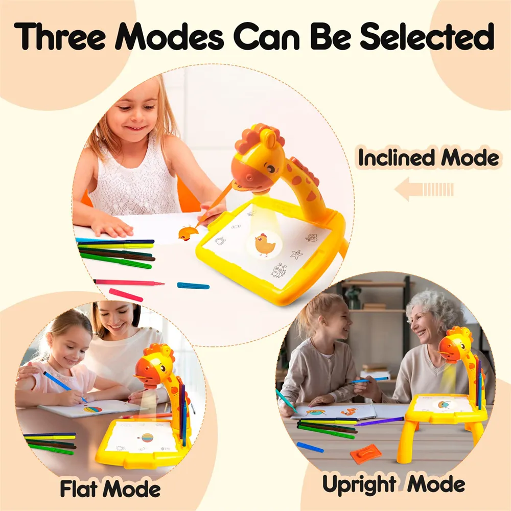 3 In 1 Kids Painting Drawing Activity Kit Projector Table Toynix