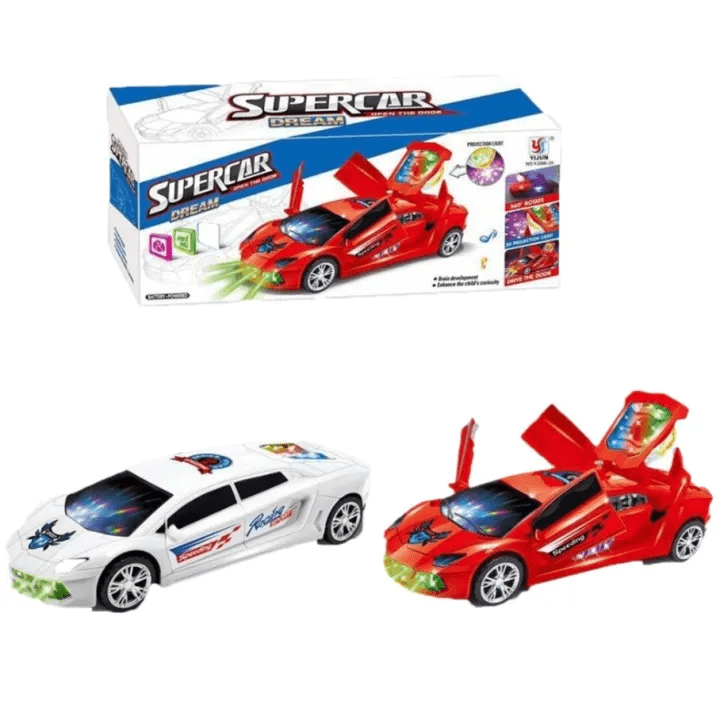 3D Super Car With 360 Degree Rotation For Kids - Toynix