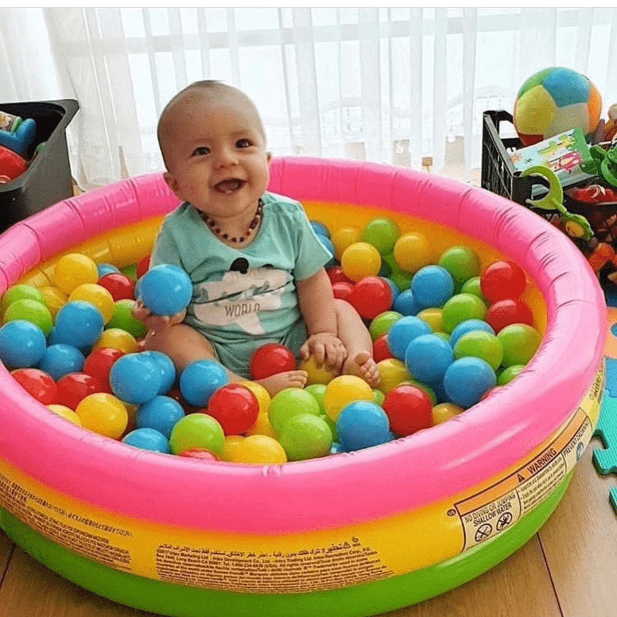 Sunset Glow Rainbow Inflatable Swimming Pool For Kids - Toynix