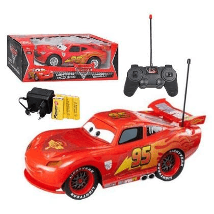 3D MC Queen Remote Control Car Plastic Lightning McQueen Vehicle - Toynix
