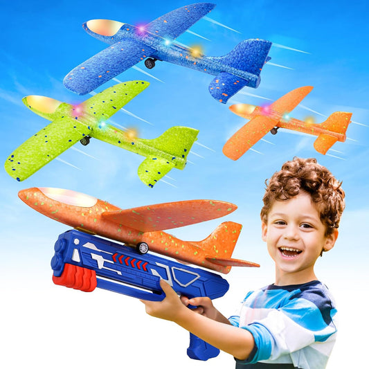 Catapult Gun Aircraft Creative Toy Flying Contes 2 in 1 Toy For Kid Fun Toy For kids - Toynix