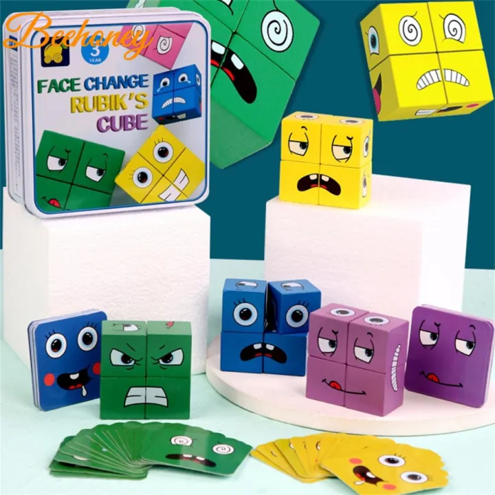 Face Expression Changing Cube Table Game for kids Toynix