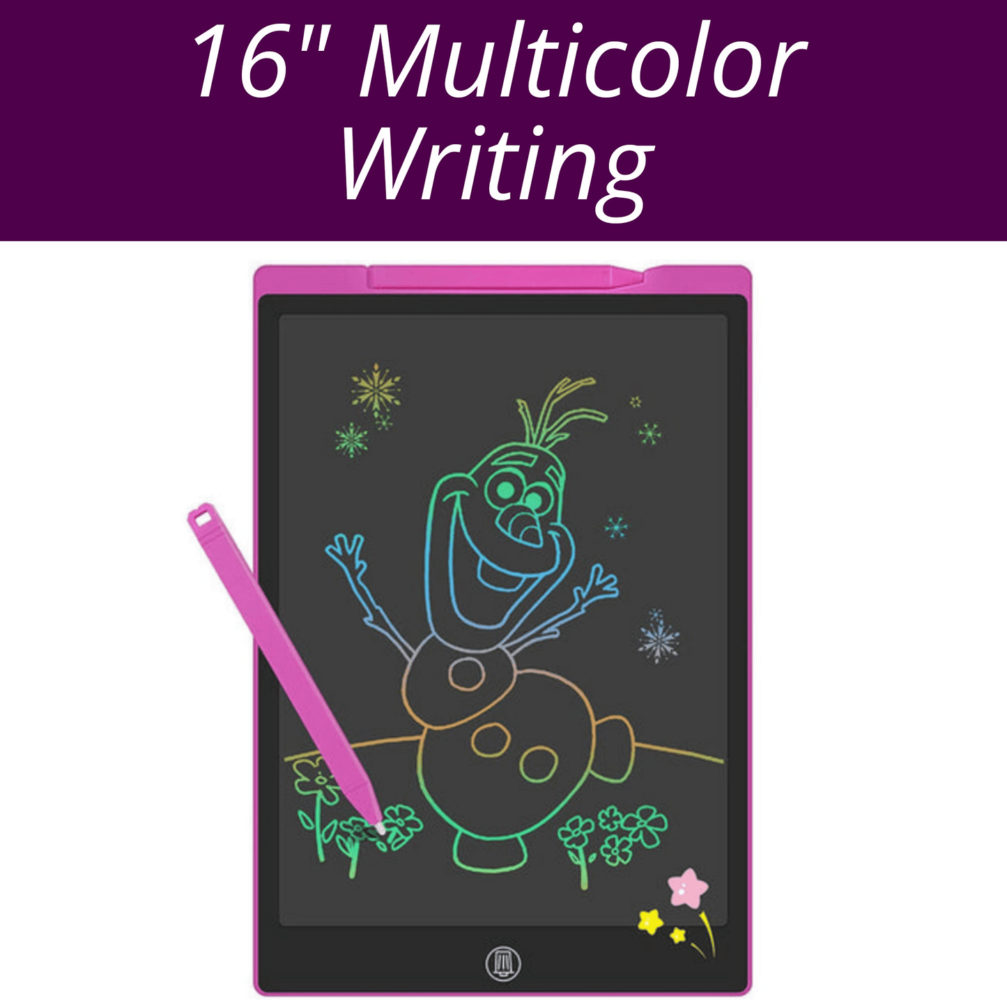 16 Inch LCD Multicolor Screen Writing Tablet Erasable Writing Board - Toynix