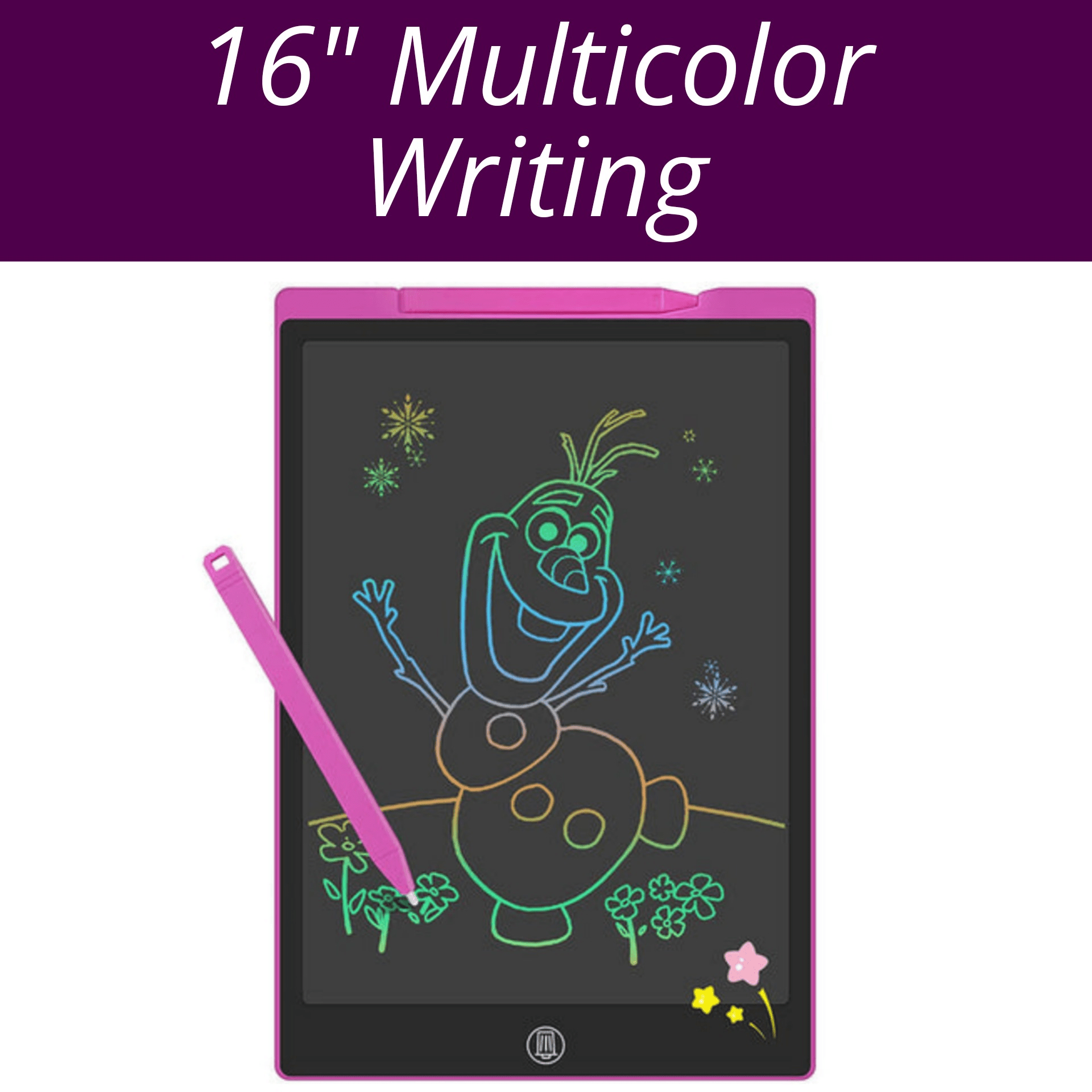 16 Inch LCD Multicolor Screen Writing Tablet Erasable Writing Board - Toynix