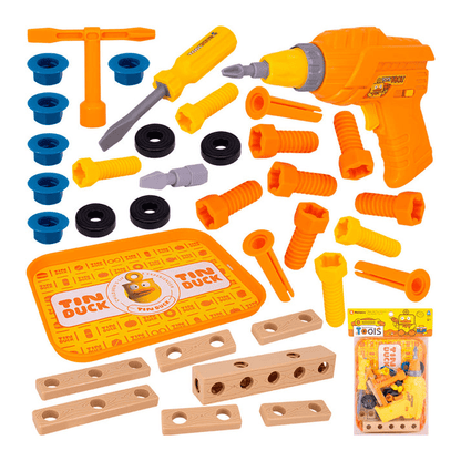 Electric Toy Drill Set for Kids – Battery Operated Pretend Play Tool Kit - Toynix