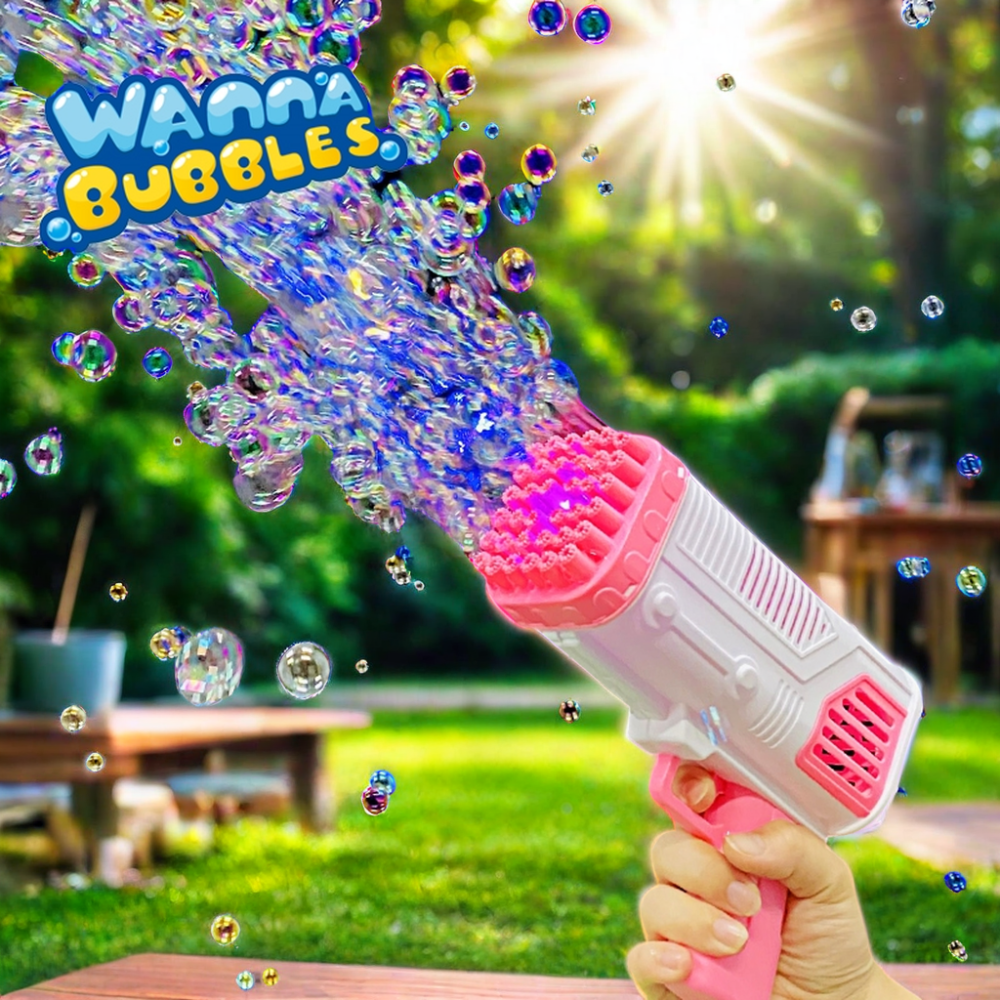 Space Rocket Bazooka Bubble Gun Electric Automatic Bubble Maker - Toynix