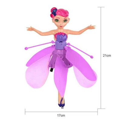 Girls Fairy Princess Doll Flying Aerocraft Kids Toy - Beautiful Electric Induction Hover, Smart Sensor. Toynix