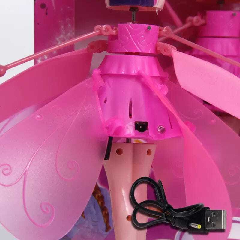 Girls Fairy Princess Doll Flying Aerocraft Kids Toy - Beautiful Electric Induction Hover, Smart Sensor. Toynix