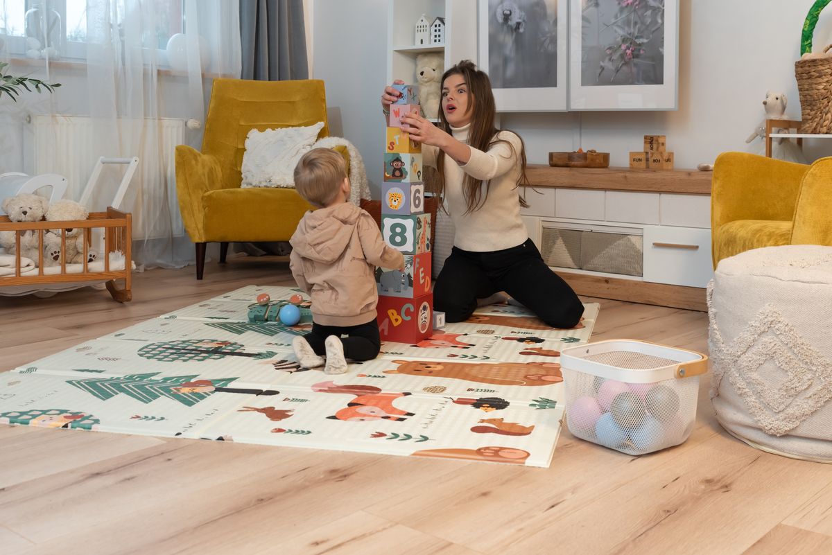 Large Reversible Baby Crawling Foam Play Mat - Toynix