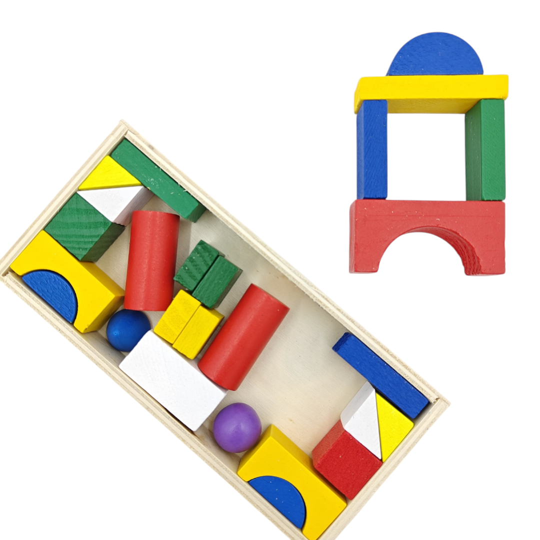 Classic Wooden Building Blocks - 26 Piece Set