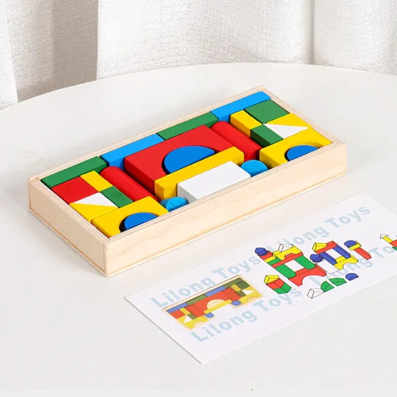 Classic Wooden Building Blocks - 26 Piece Set