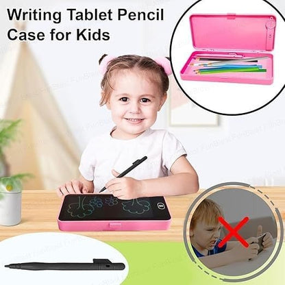LCD Writing Tablet Pencil Box - Drawing Board Case with Erase Button - Toynix