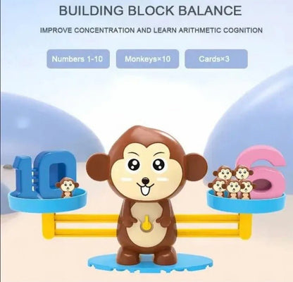 Weight Balance Learning Scale - Monkey Balance Game (Random Color) - Toynix