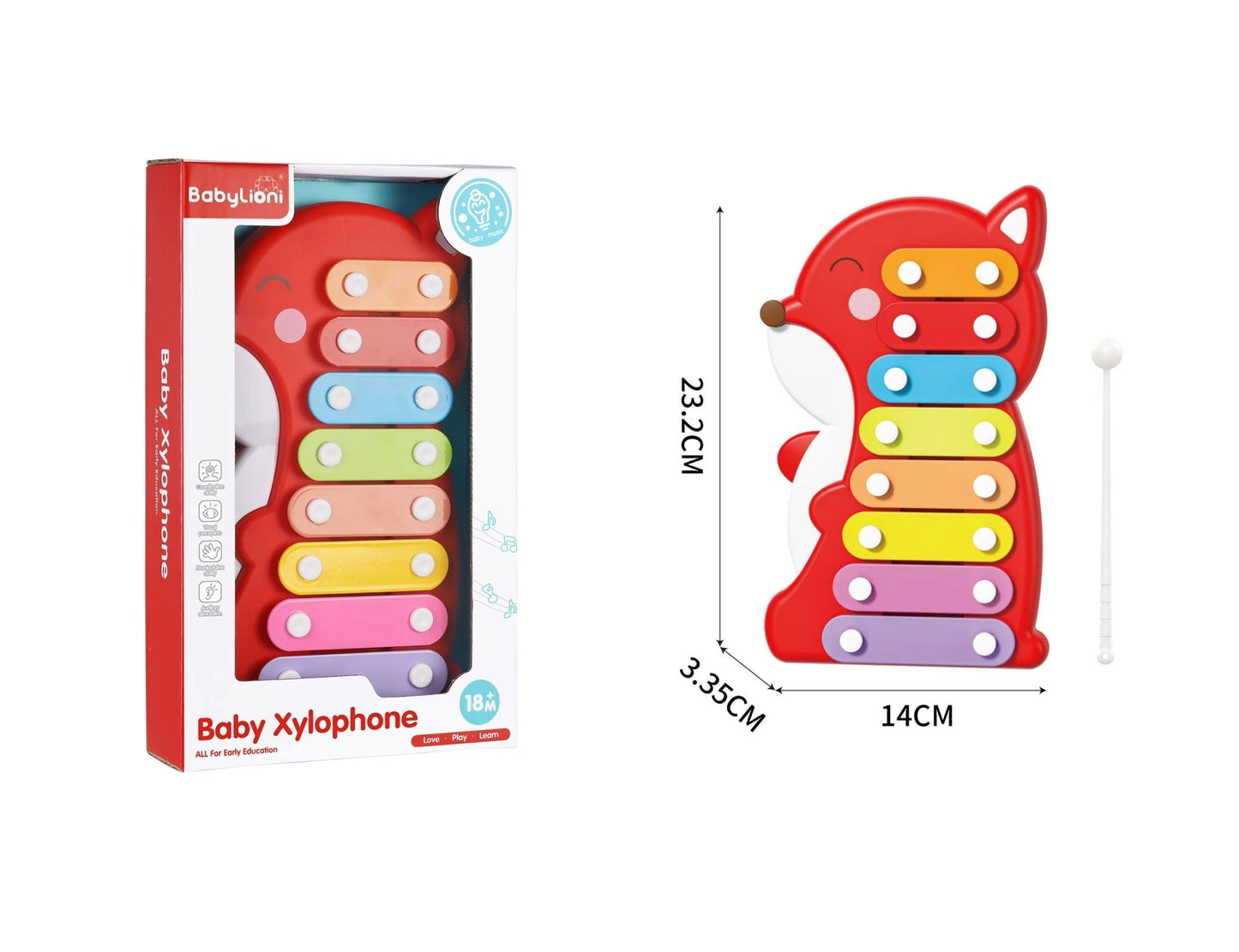 Cute Animal Baby Xylophone Musical Toy for Kids - Toynix