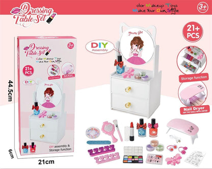 DIY Dressing Table Set For Girls 21+ Pcs - Toynix