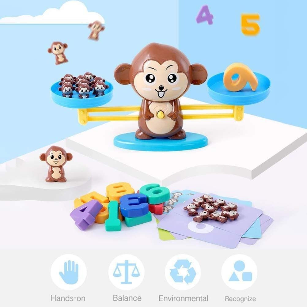 Weight Balance Learning Scale - Monkey Balance Game (Random Color) - Toynix