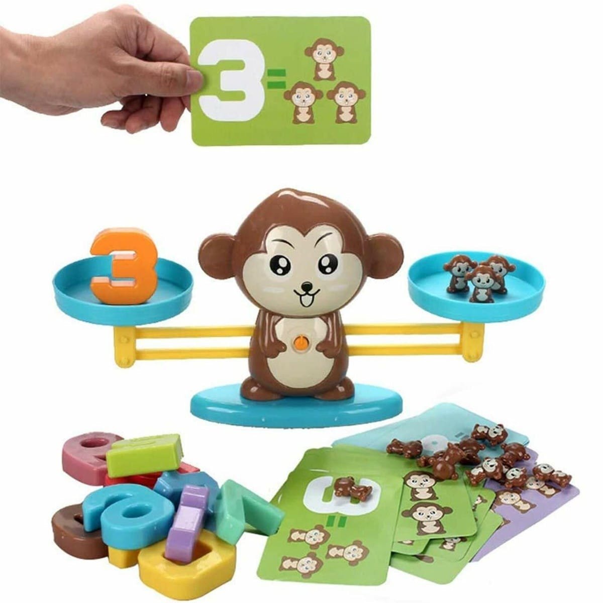 Weight Balance Learning Scale - Monkey Balance Game (Random Color) - Toynix