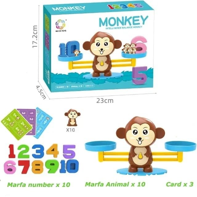 Weight Balance Learning Scale - Monkey Balance Game (Random Color) - Toynix