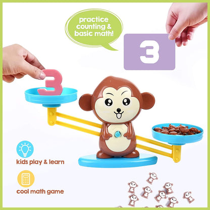 Weight Balance Learning Scale - Monkey Balance Game (Random Color) - Toynix