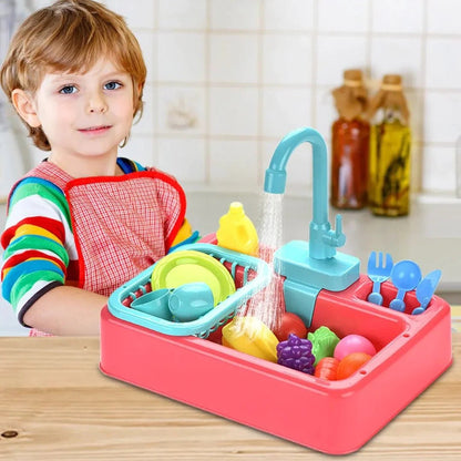Kitchen Sink Play Set with Running Water - Toynix