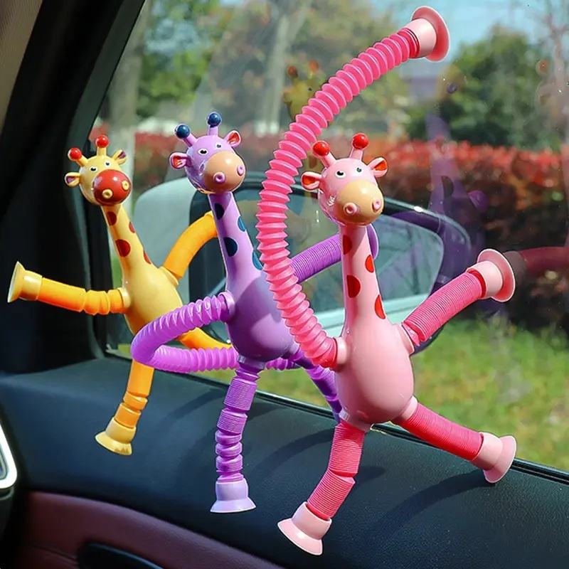 Premium Telescopic Giraffe Toy with Suction Cup Cartoon Toy Toynix