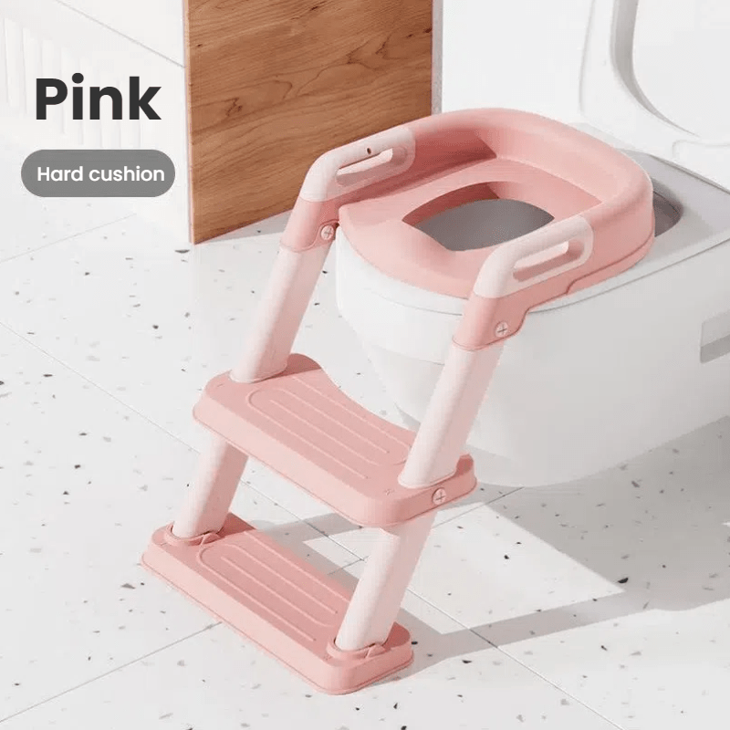 Toilet Seat with 2 Step Ladder | Toilet Trainer For Kids (Random Color) - Toynix