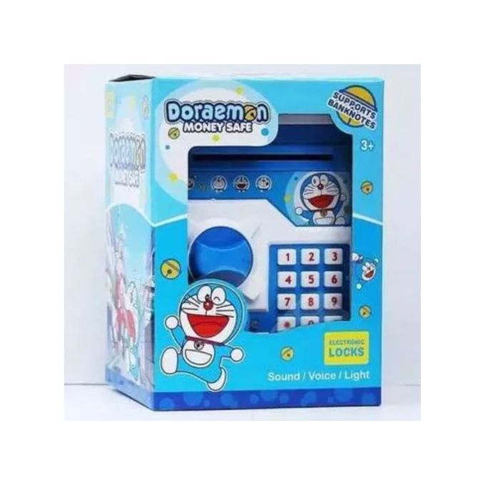 Doraemon Piggy Bank ATM Password Unlock, Mini ATM Money Saving Box for Kids, Cartoon Safe Bank, Electronic Piggy Bank Toynix